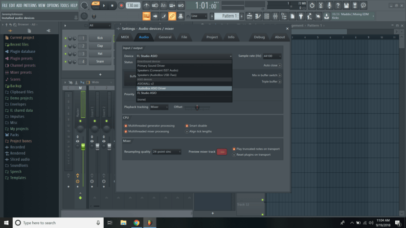 fl studio asio v2 mic not working