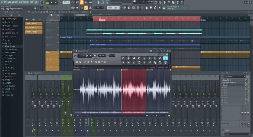 fl studio projects lag after re opening