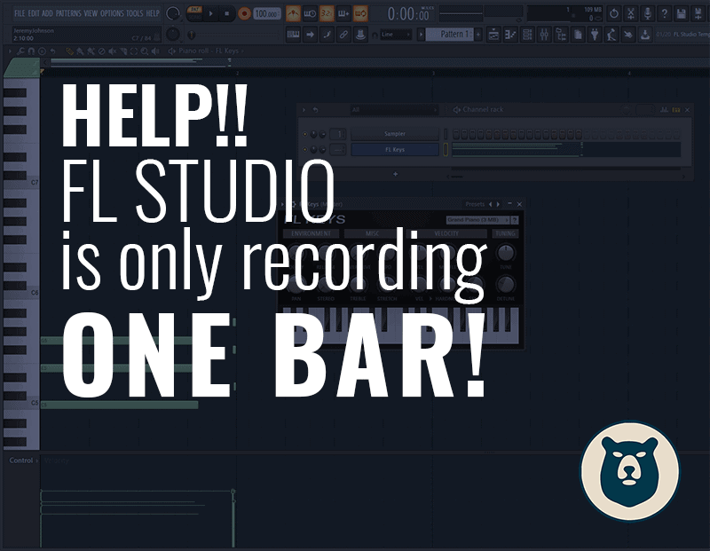 fl studio only records one bar