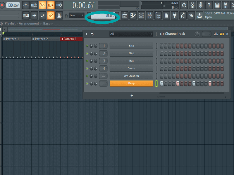 fl studio separate patterns