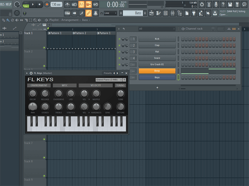 fl studio mixing window key